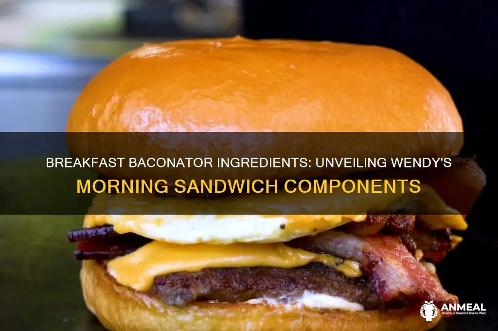 what does the breakfast baconator have on it