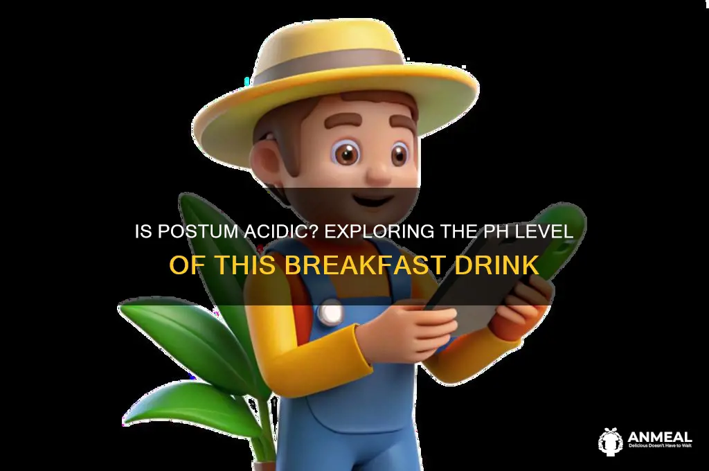 what does the breakfast drink postun have is it acidic
