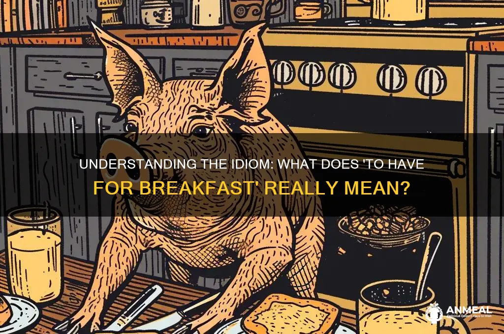 what does the phrase to have for breakfast mean