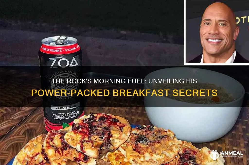 what does the rock have for breakfast