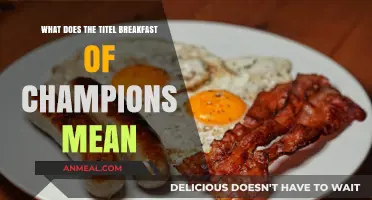 Unraveling the Meaning Behind 'Breakfast of Champions' Title