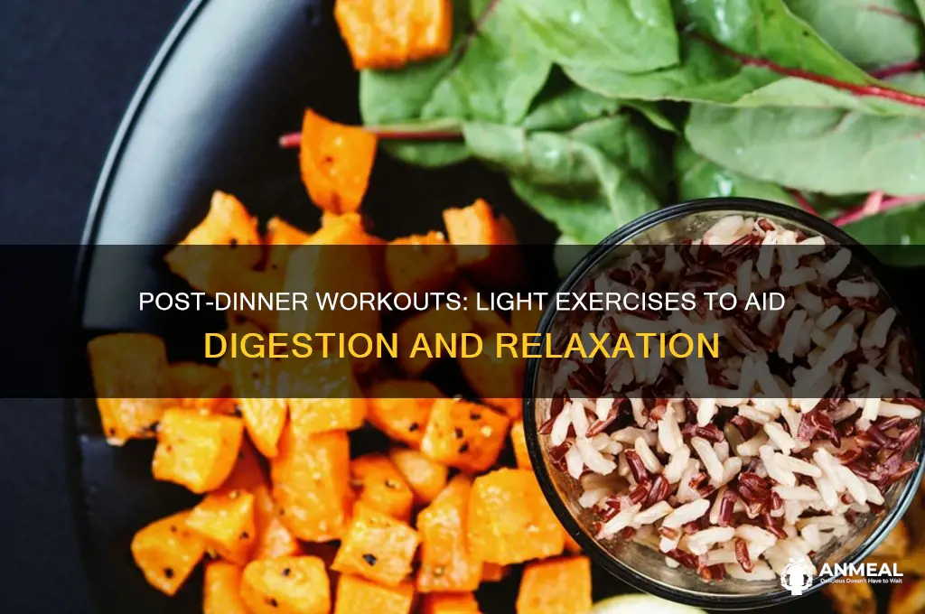 what exercise should i do after dinner