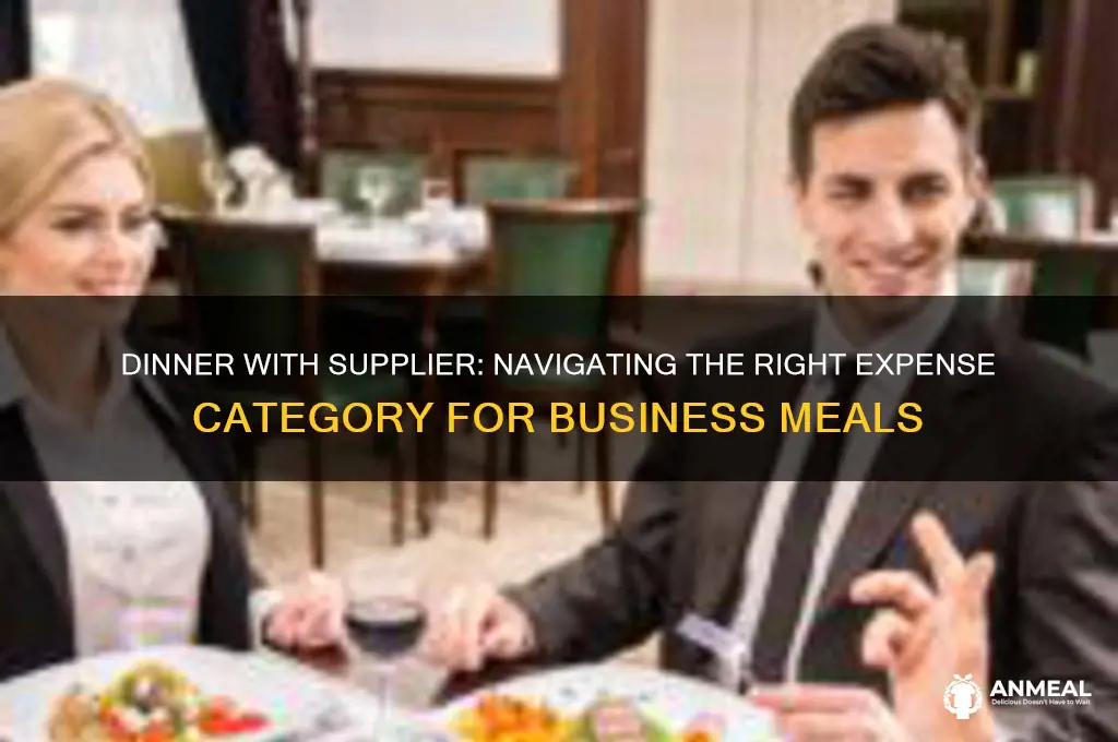 what expense category is dinner with supplier