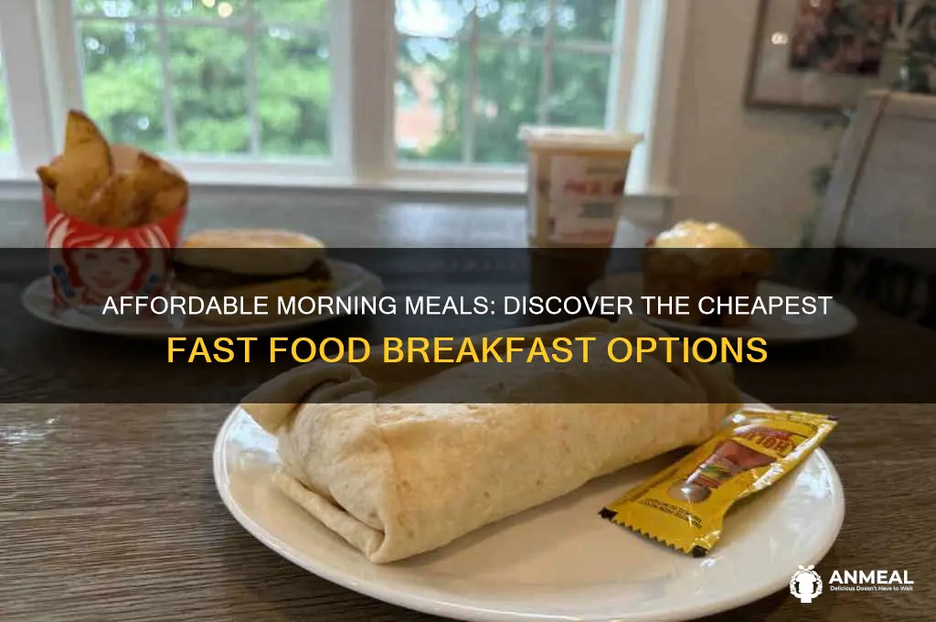 what fast food has the cheapest breakfast