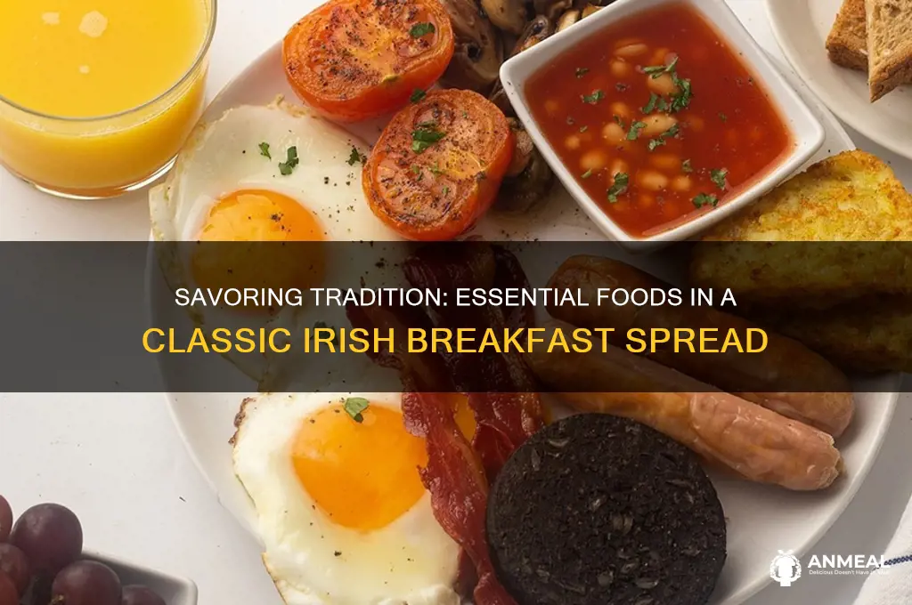 what food in a tradtional irish breakfast