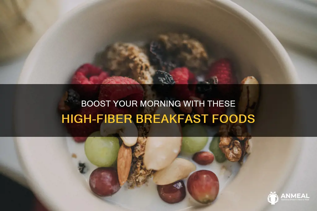 what foods are high in fiber for breakfast