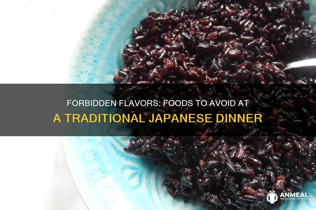 what foods are not allowed in a japanese dinner