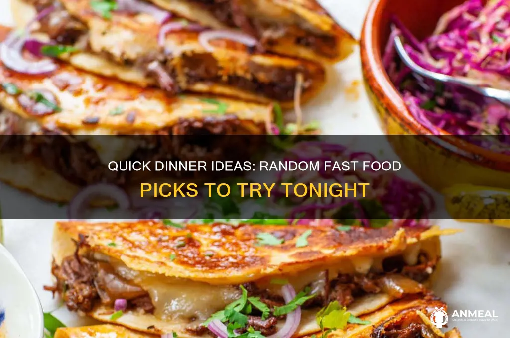 what for dinner randomizer fast food