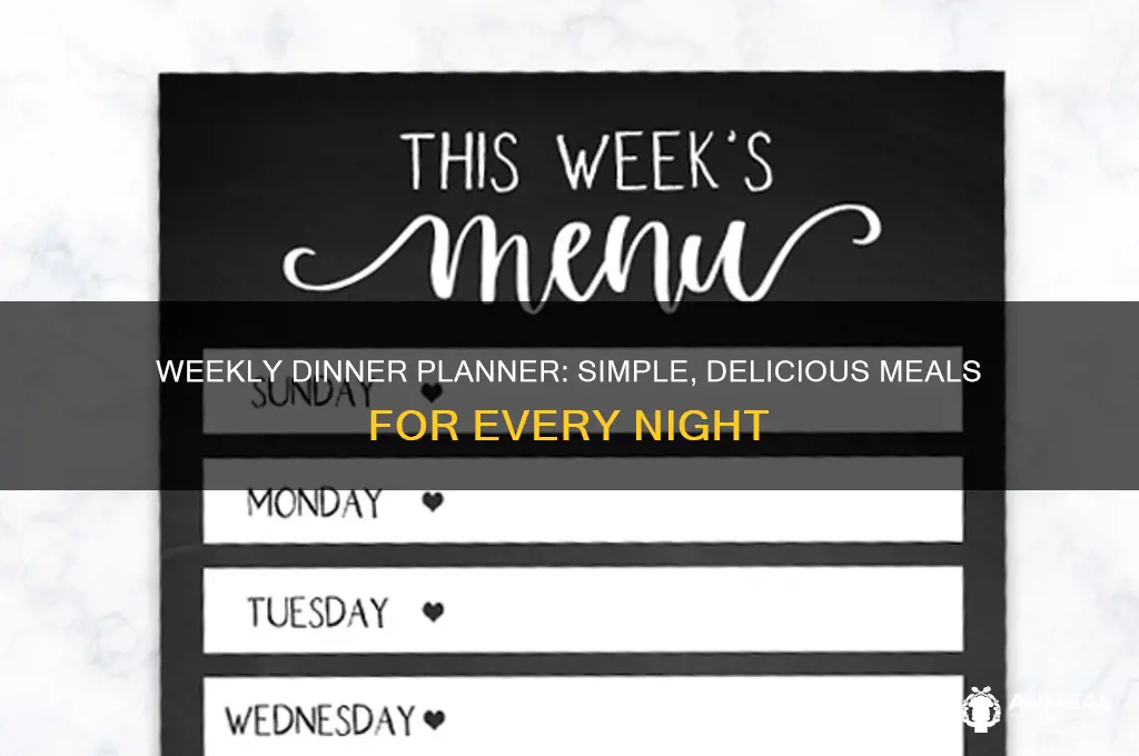 what for dinner this week template