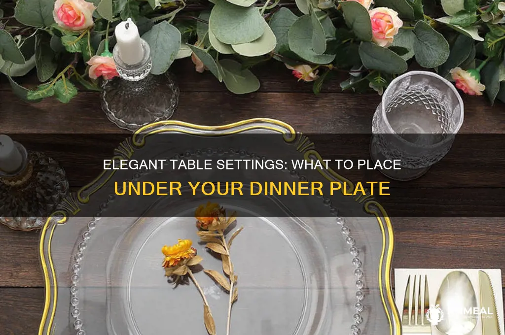 what goes under a dinner plate