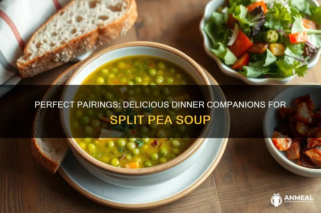 what goes well with split pea soup for dinner