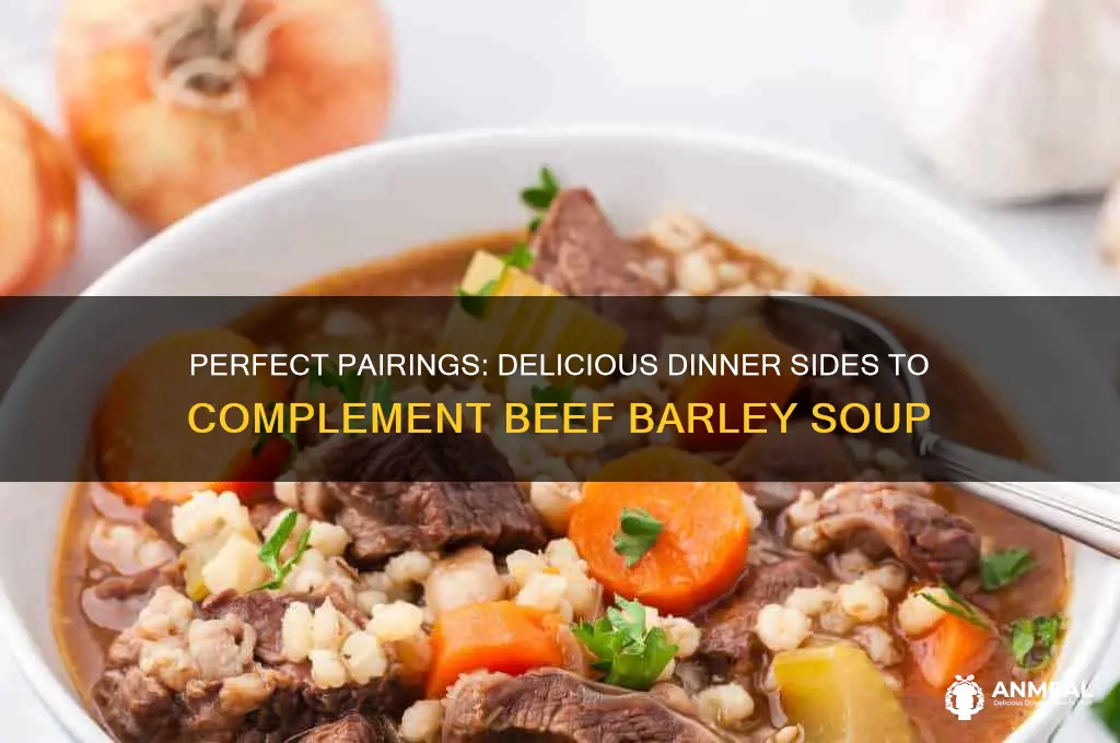 what goes with beef barley soup for dinner