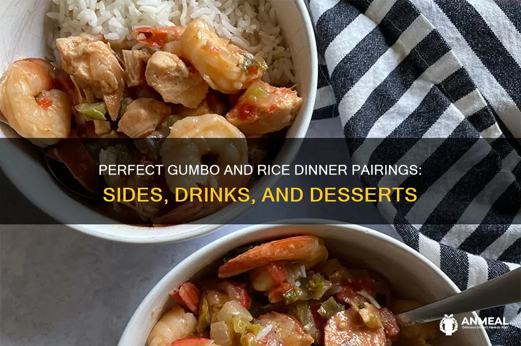 what goes with gumbo and rice for dinner