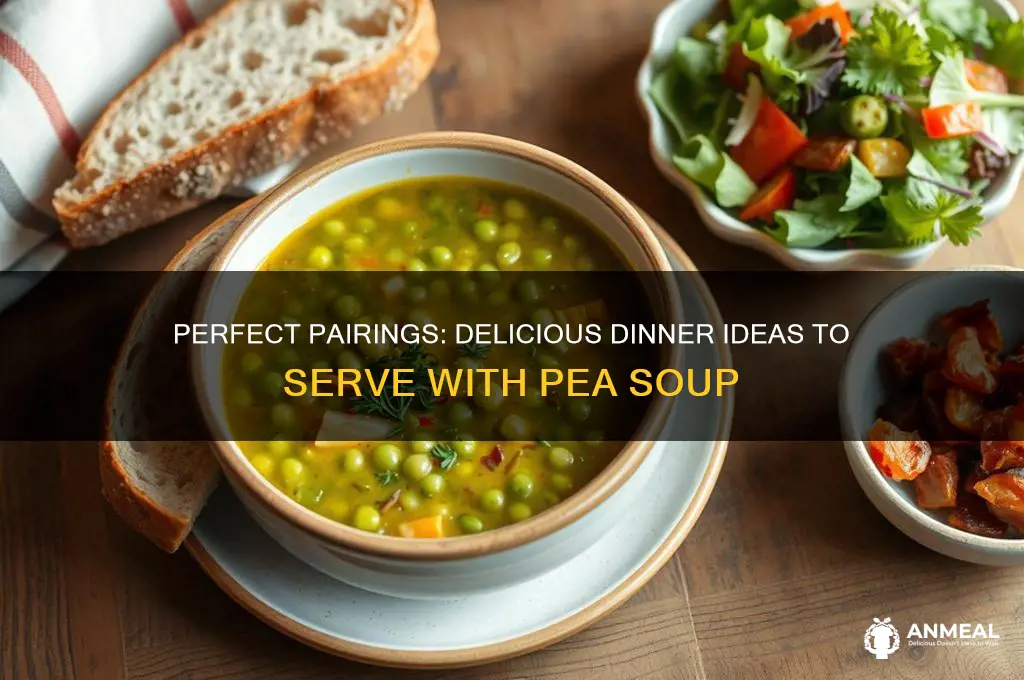what goes with pea soup for dinner