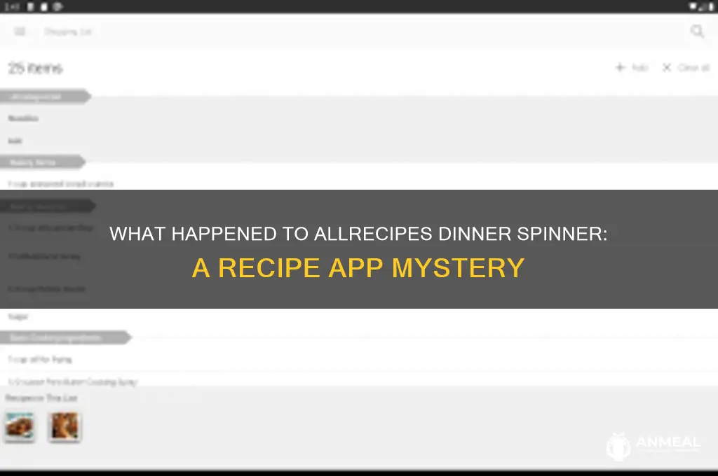 what happened to allrecipes dinner spinner