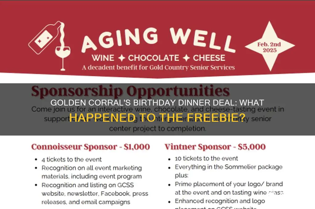 what happened to free birthday dinner at golden corral