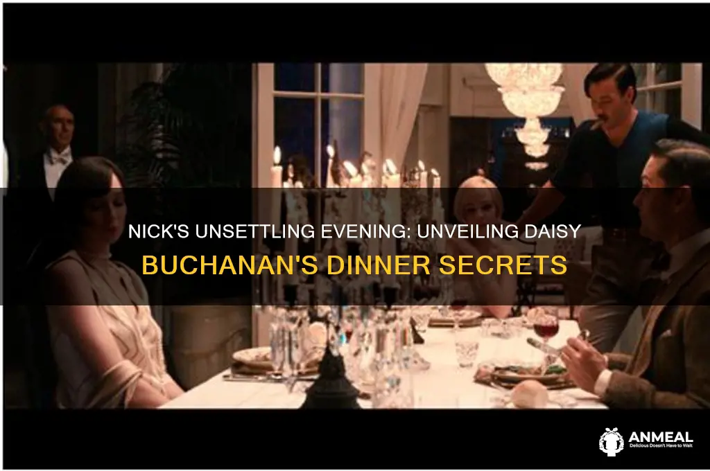 what happens when nick attends a dinner at daisy buchanan