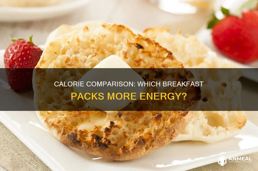 what has more calories a breakfast