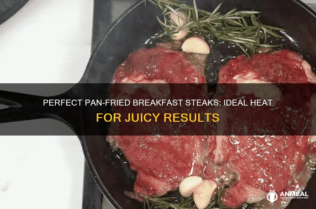 what heat to pan fry breakfast steaks