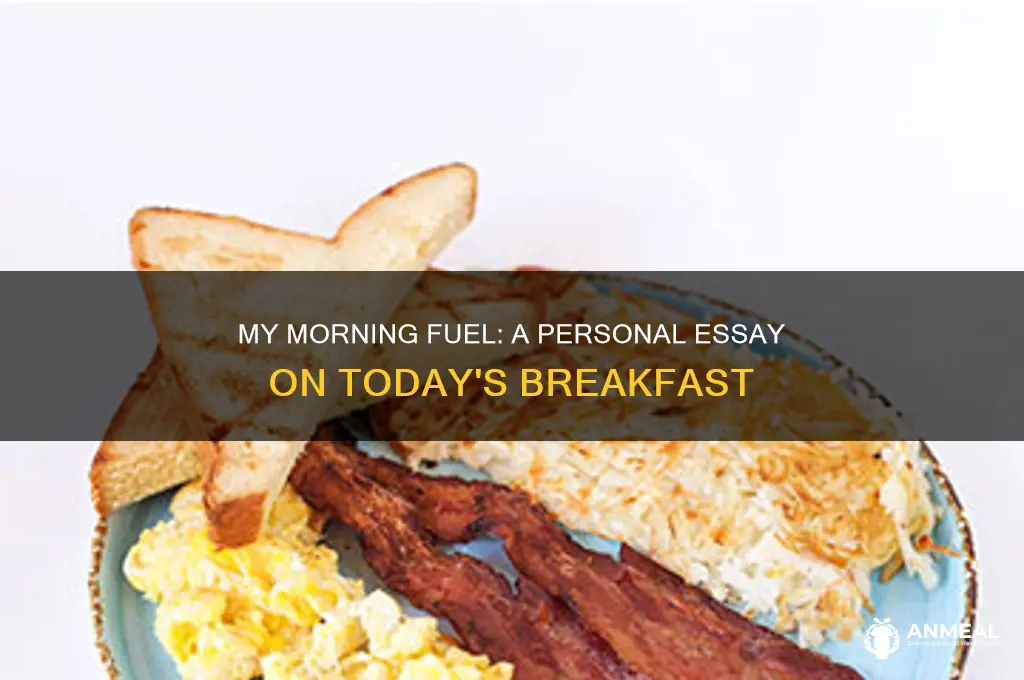 what i ate for breakfast essay