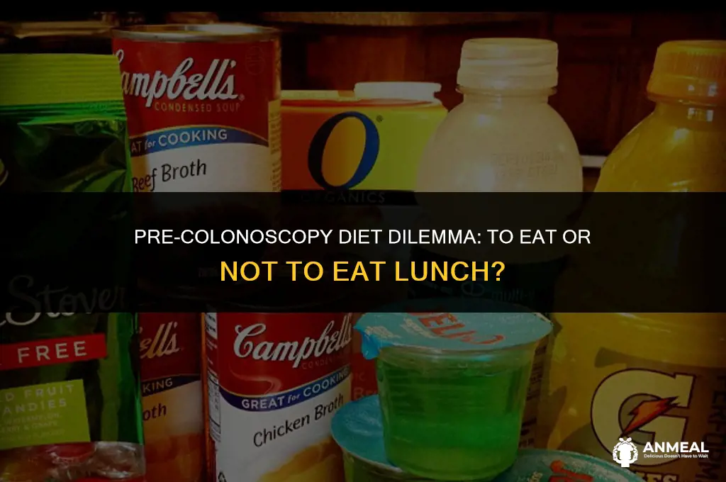 what if i ate lunch the day before my colonoscopy