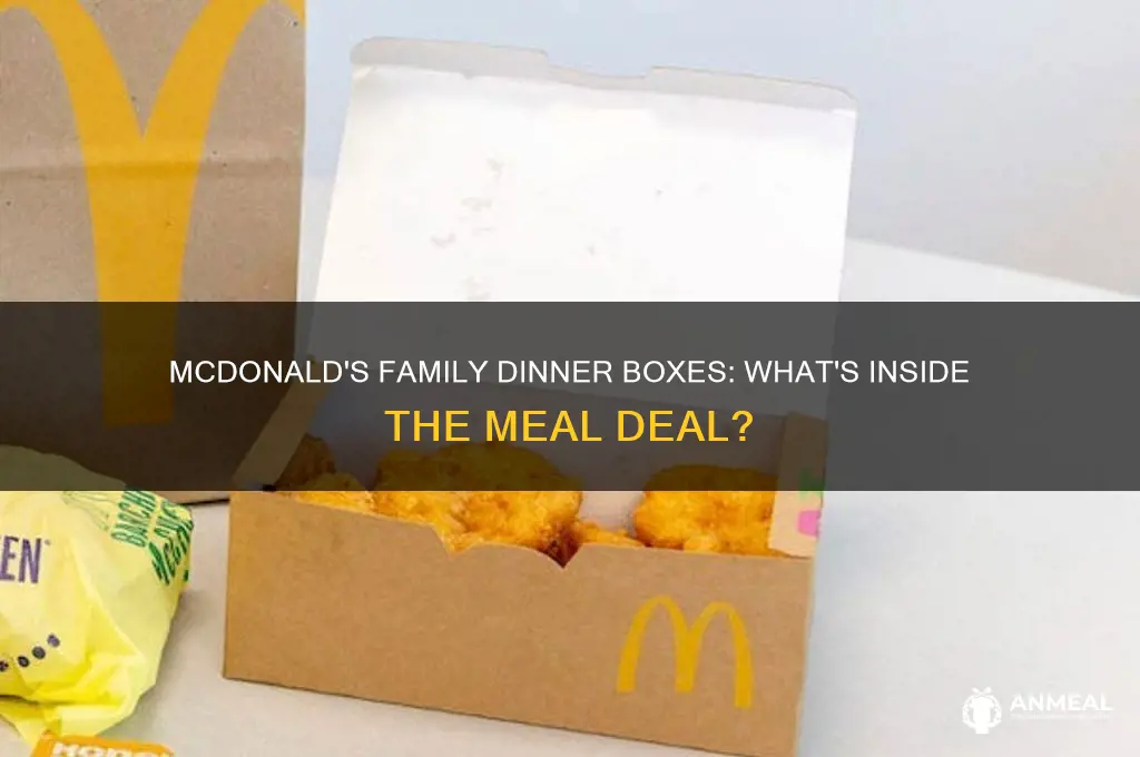 what in the mcdonalds family dinner boxes