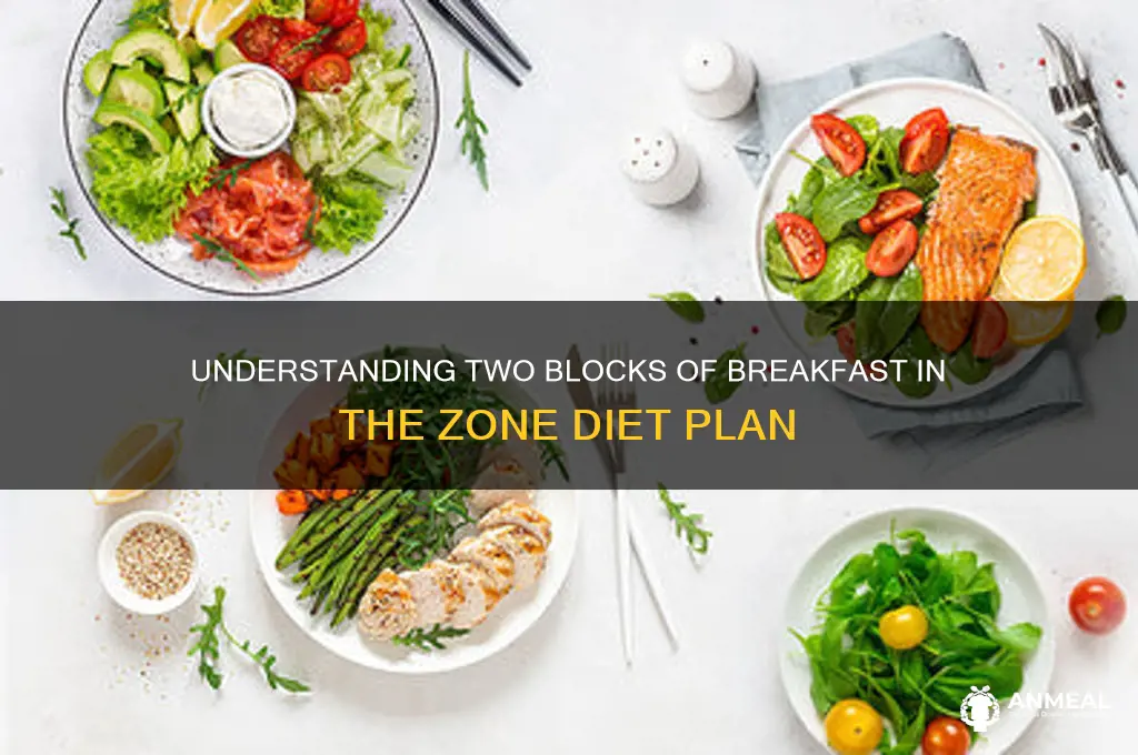 what is 2 blocks of breakfast in the zone