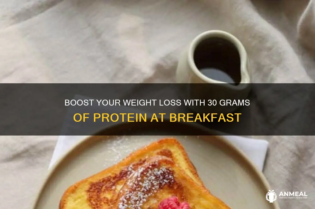 what is 30 grams of protein for breakfast weight loss
