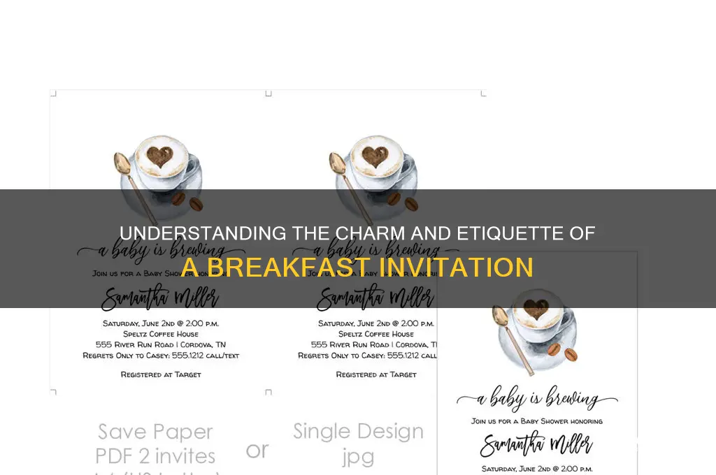 what is a breakfast invitation