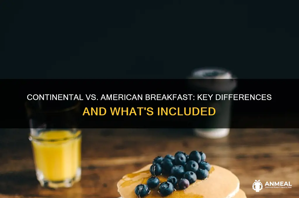 what is a continental breakfast vs american