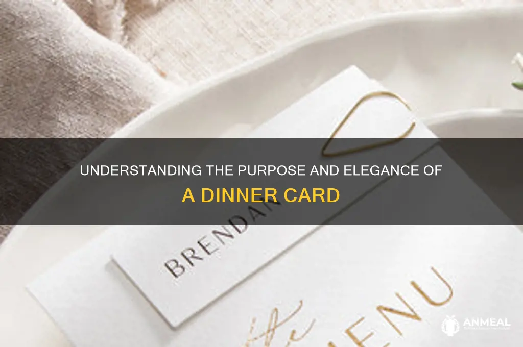 what is a dinner card