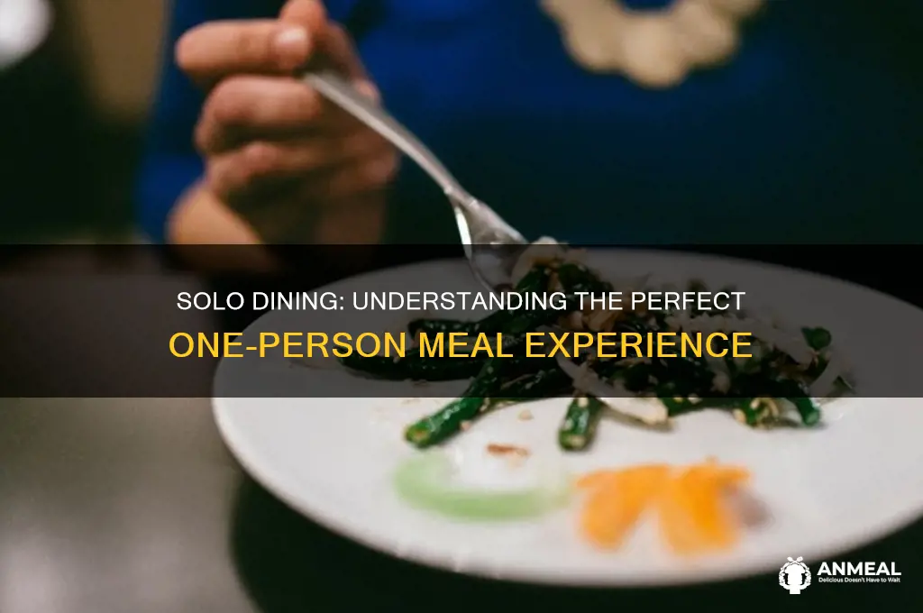 what is a dinner or meal for one person