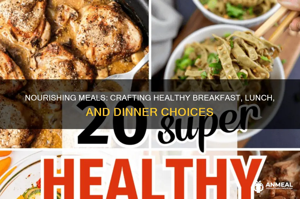 what is a healthy breakfast lunch and dinner