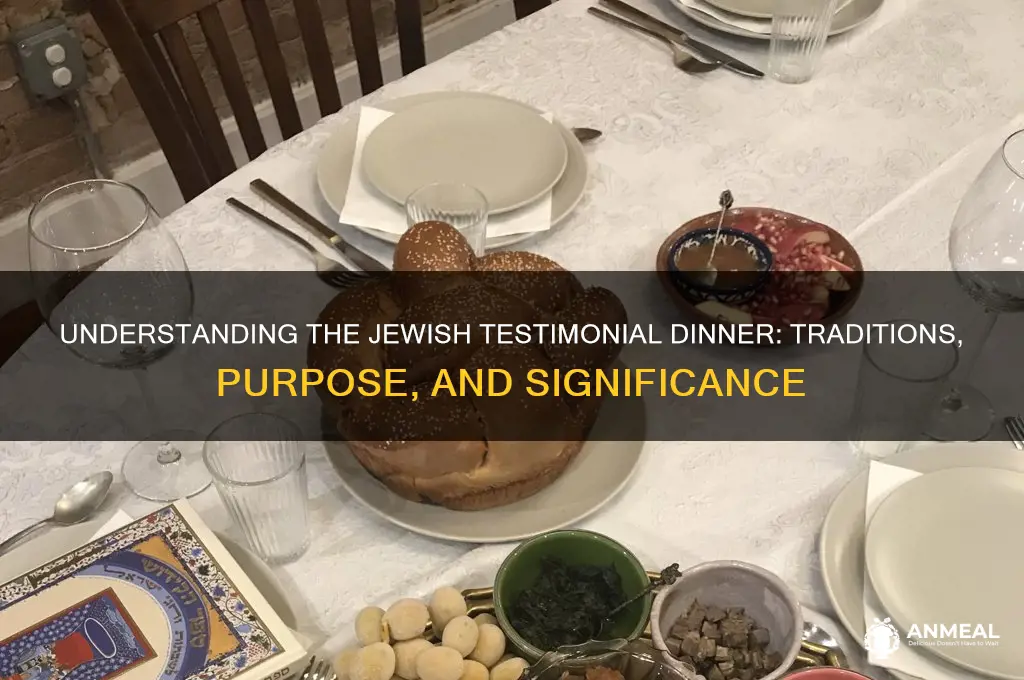 what is a jewish testimonial dinner