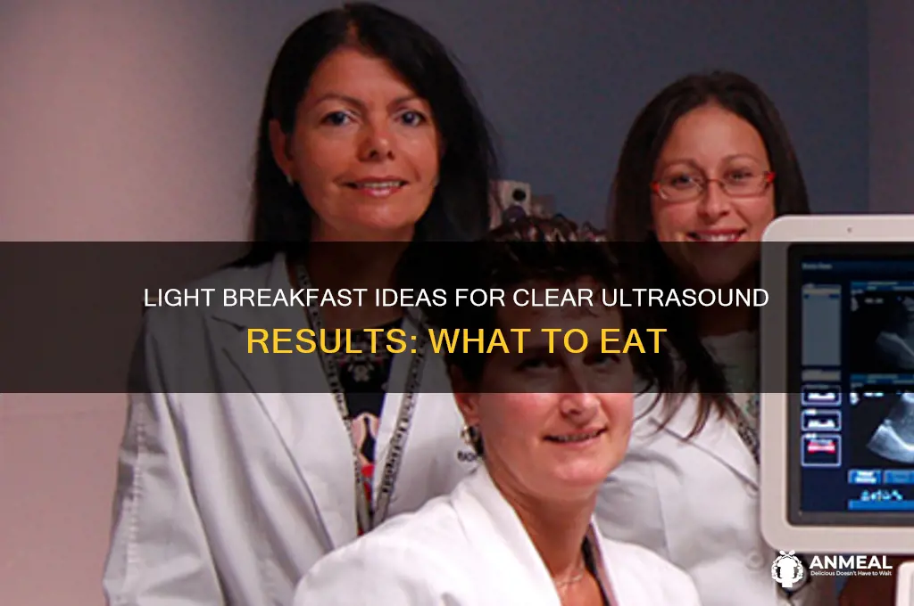 what is a light breakfast before an ultrasound