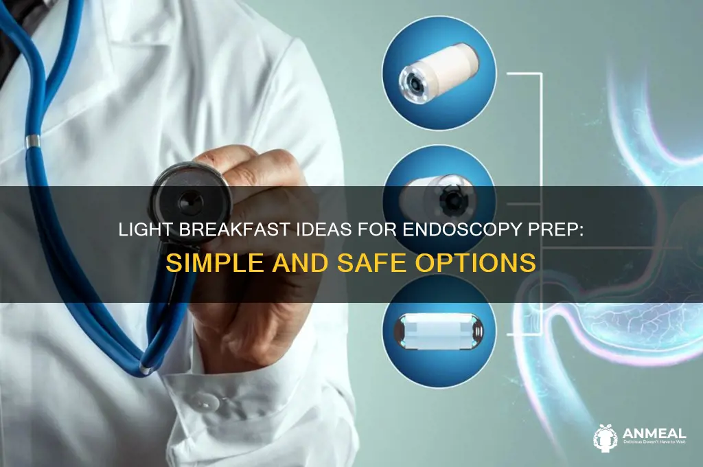 what is a light breakfast before endoscopy