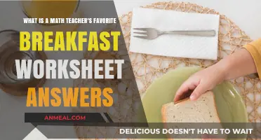 Math Teacher's Favorite Breakfast Worksheet Answers: A Delicious Puzzle