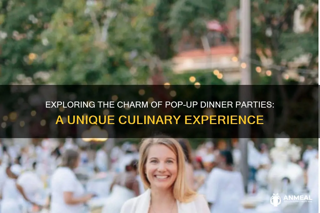 what is a pop up dinner party