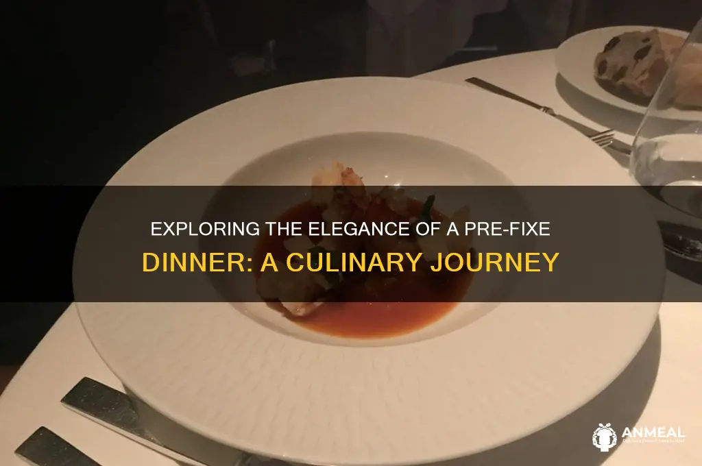 what is a pre fixe dinner
