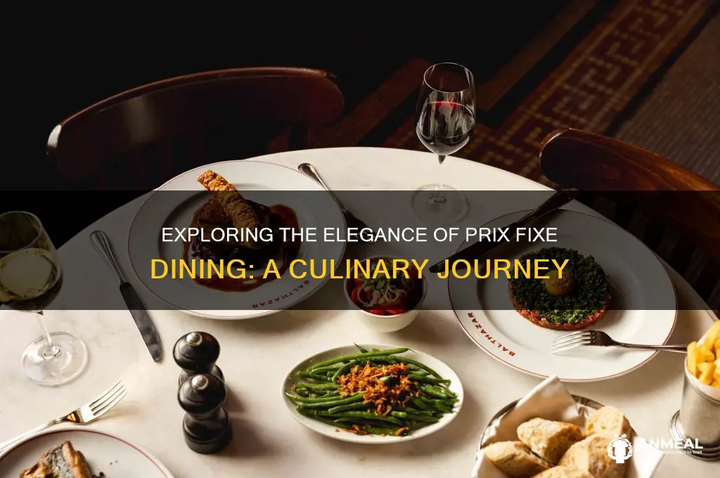 what is a prix fixe dinner