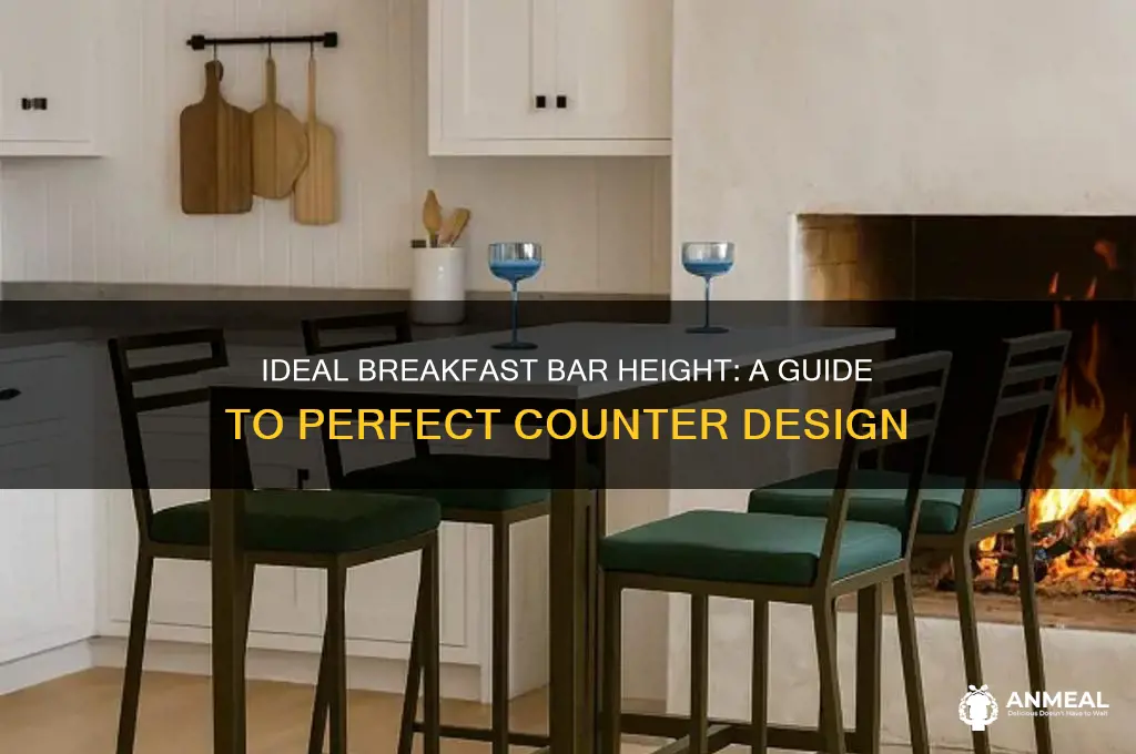 what is a standard breakfast bar height