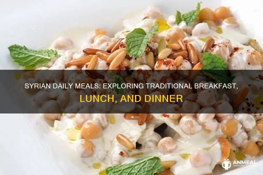 what is a typical breakfast lunch and dinner in syria