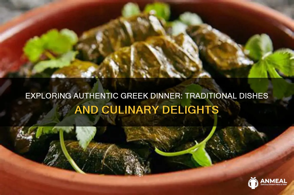 what is a typical dinner in greece