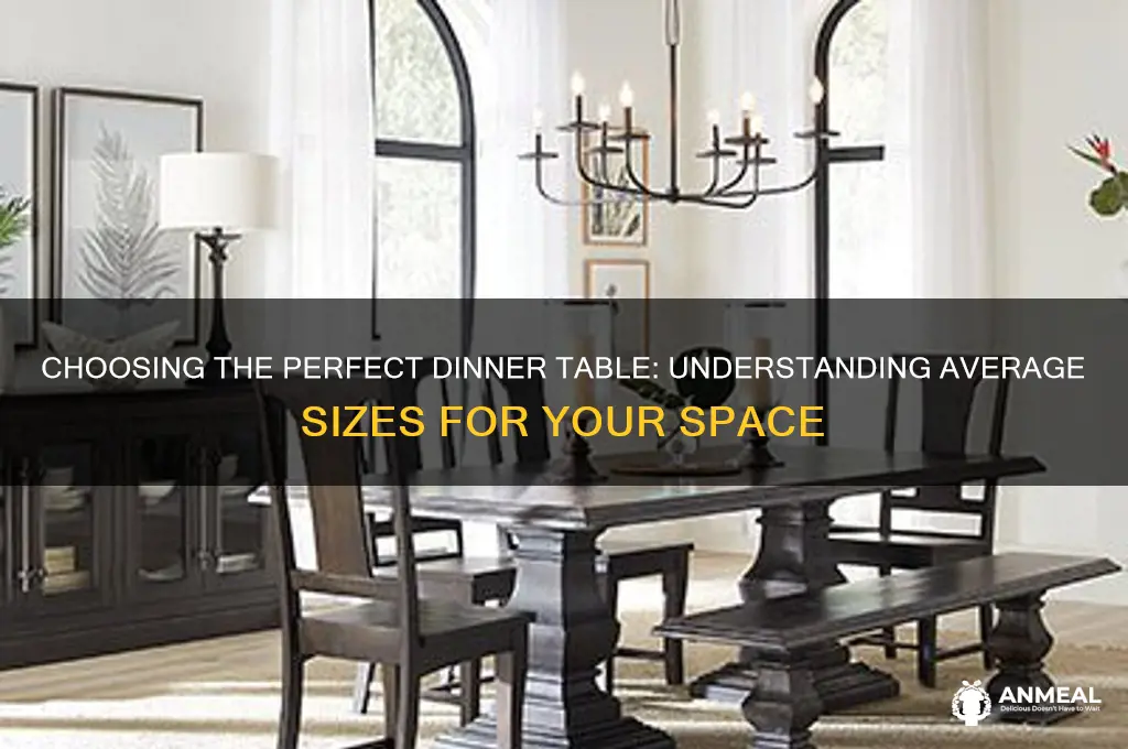 what is an average size dinner table