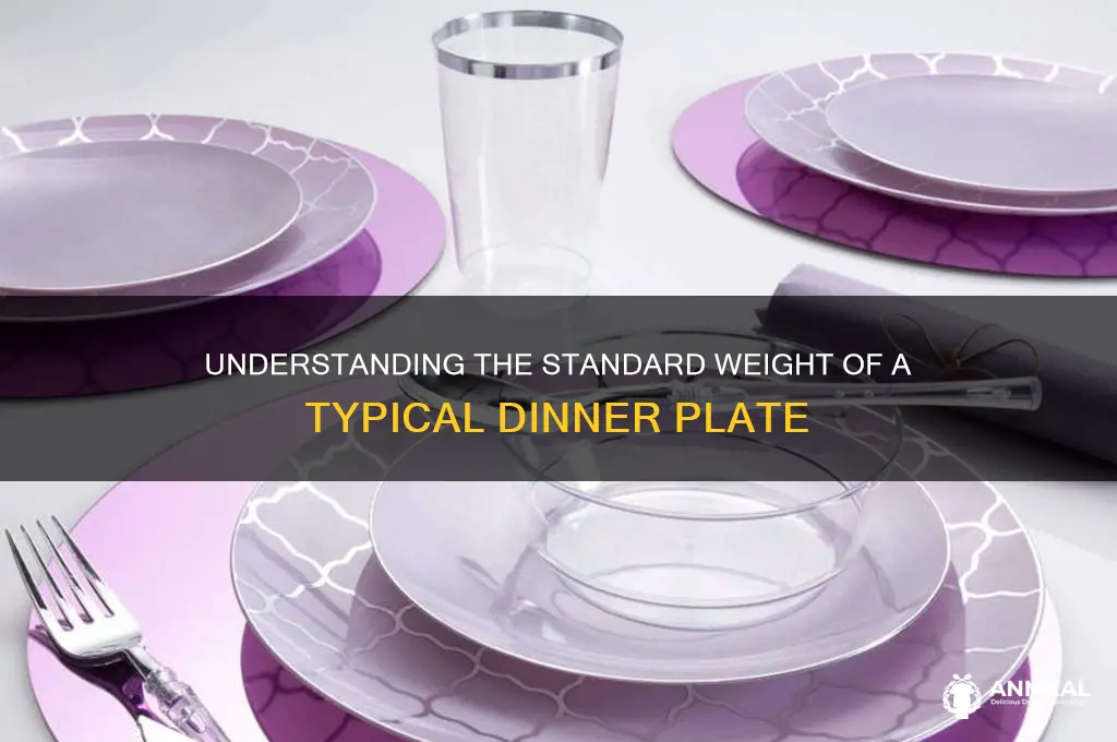 what is an average weght of a dinner plate
