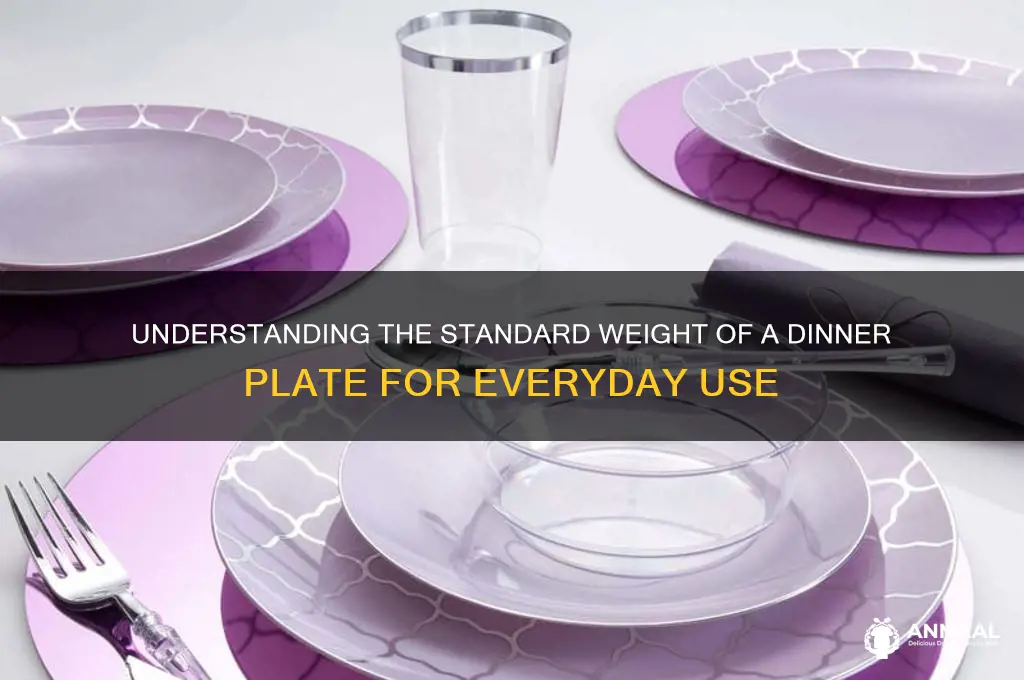 what is an average weight of a dinner plate