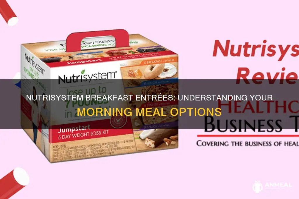 what is an entree on nutri system for breakfast