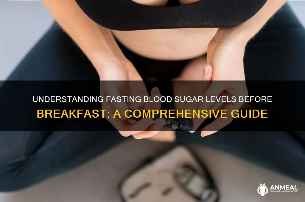 what is blood sugar level before breakfast