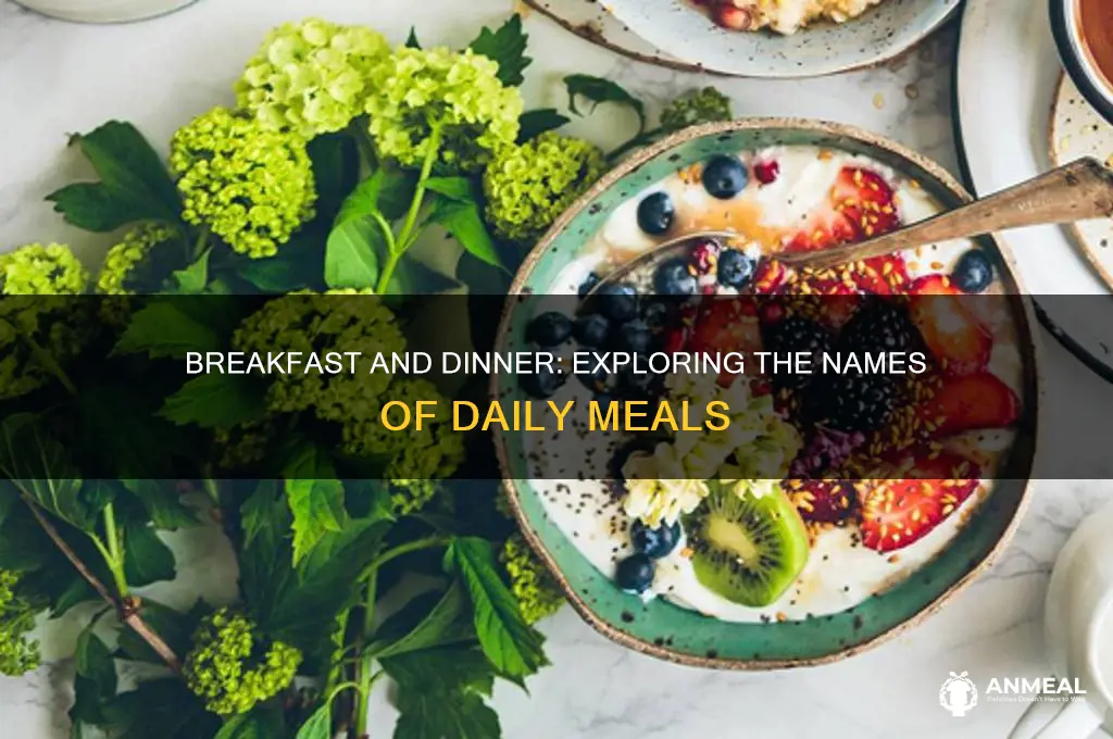 what is breakfast and dinner called