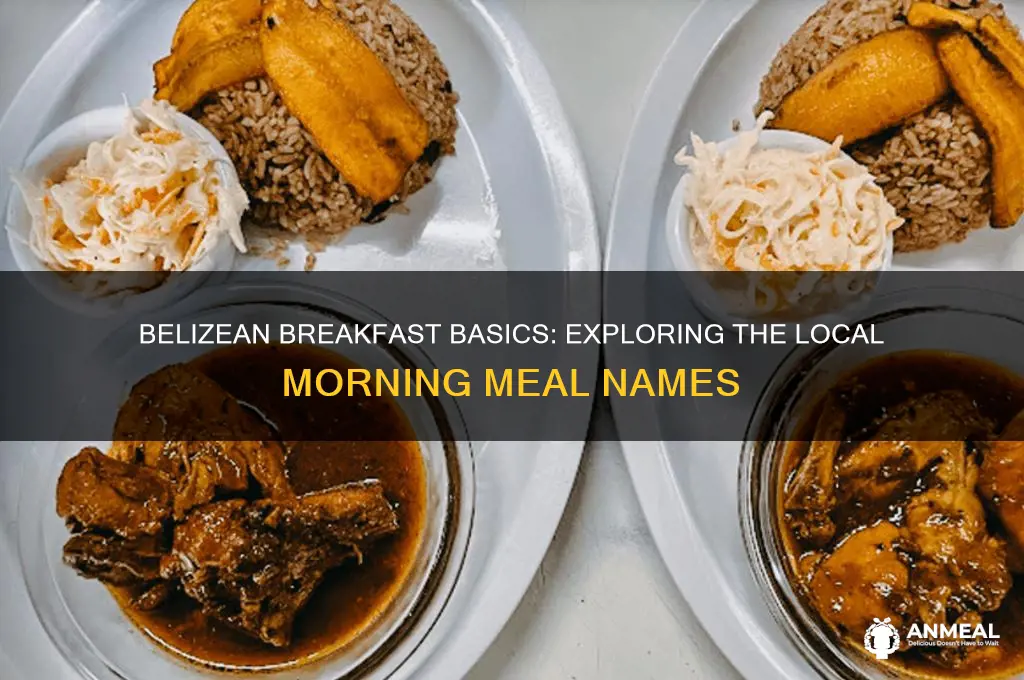 what is breakfast called in belize
